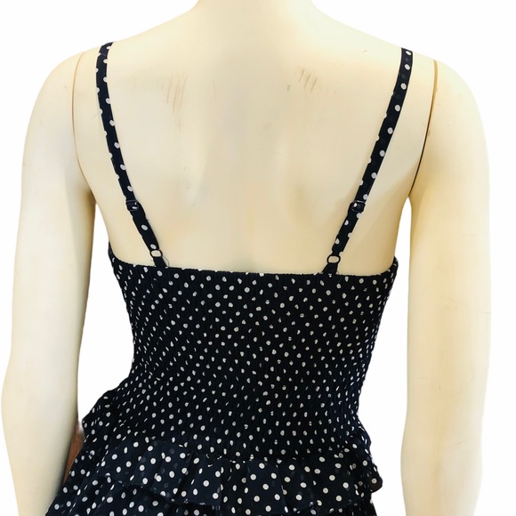 Blue & White Polka Dot Mini Dress - Picture 8 of 12